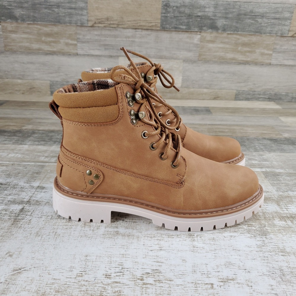 CarlKarida Womens Waterproof Hiking Boots Sz 7 Brown Suede Lace-Up Classic